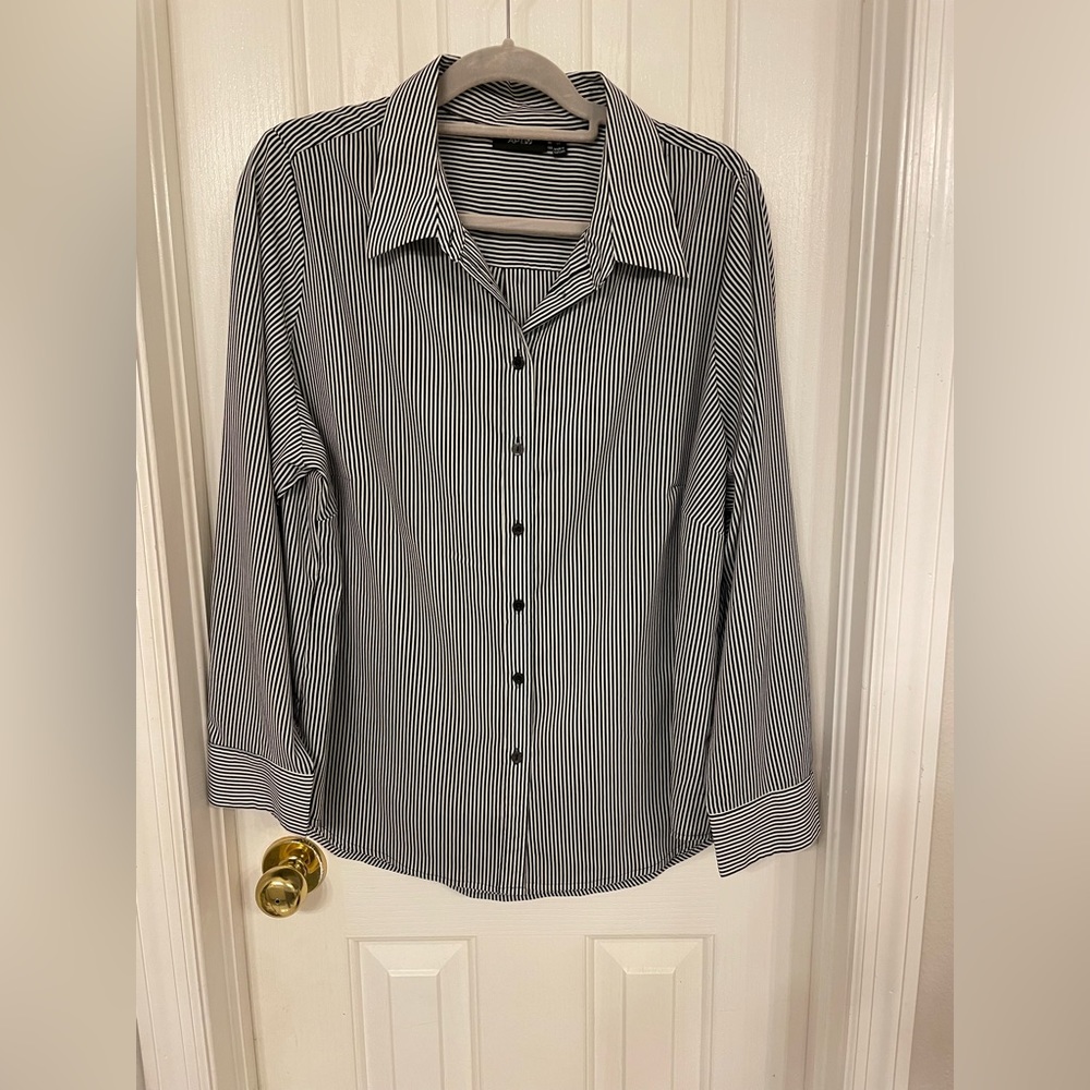APT 9 1X striped blouse